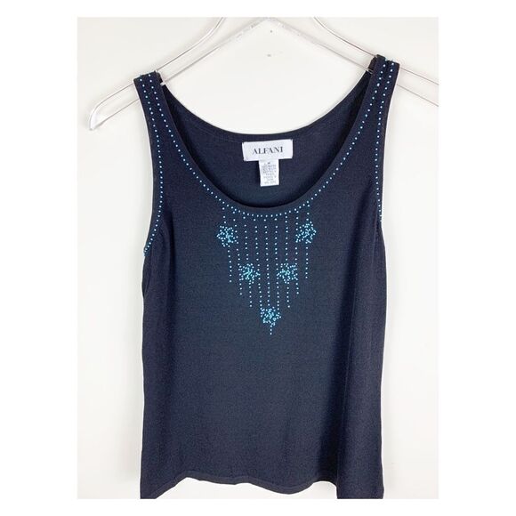 ‎Alfani Black and Blue Tank Top - Picture 2 of 6